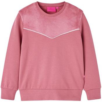 Sudadera infantil patchwork terciopelo color frambuesa 128