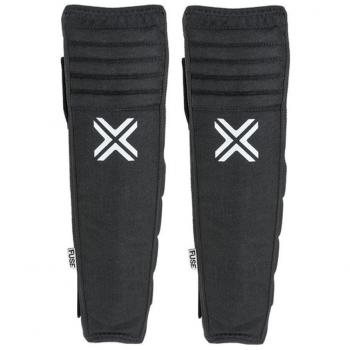 Fuse Alpha Whip Extended - Espinilleras, color negro y blanco, talla XL