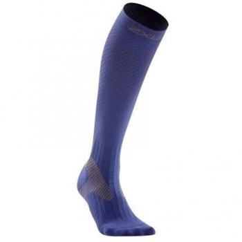 2XU Mens elite - Calcetines, color azul / gris, talla L