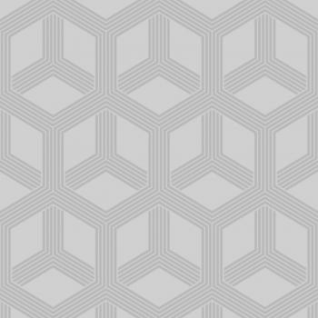 Galactik Hexa Grey Geometric Wallpaper