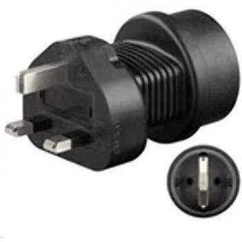 Adaptador de Enchufe Eléctrico Universal MicroConnect PETRAVEL1 Tipo F Negro