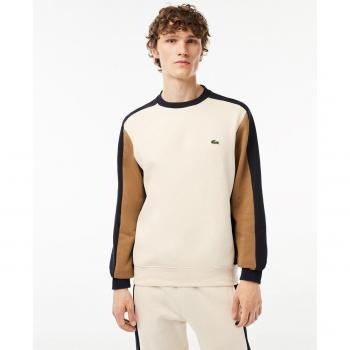 Sudadera de Felpa Cepillada Color Block Lacoste para Hombre - Algodón y Poliéster - Azul Marino 2XL