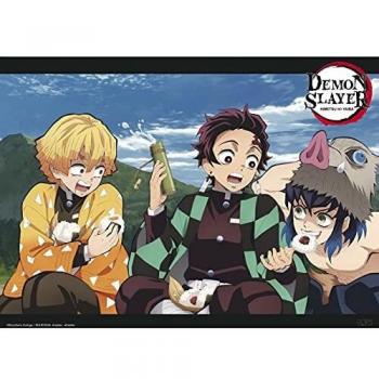 ABYstyle Demon Slayer Trio - Mini póster horizontal laminado 52 x 35 cm