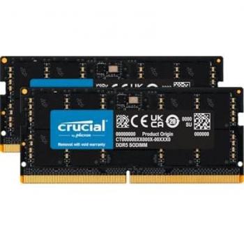 Crucial 64GB DDR5-5600 SO-DIMM RAM Kit (2x32GB) - Dual Channel Memory Module