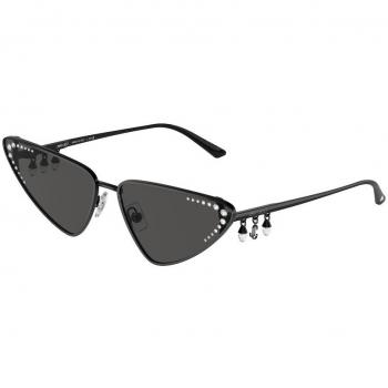 Jimmy Choo JC4001B 300087 Women's Sunglasses in Black, Size 63 MM with Dark Grey Lenses