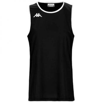 Camiseta de Baloncesto para Hombre Kappa Danco Negra y Blanca