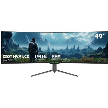 Monitor Gaming Curvo TITAN ARMY C49SHC 49 DFHD 3840x1080, Panel CSOT HVA, 144Hz, Tecnología Adaptive-Sync