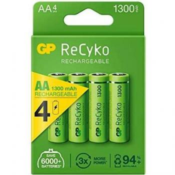 PILA RECARGABLE RECYKO LR6AA 1.2V 1300MAH 4UNDS