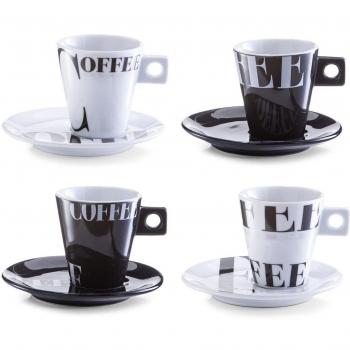 Zeller 26541 Coffee Style - Juego de café de porcelana