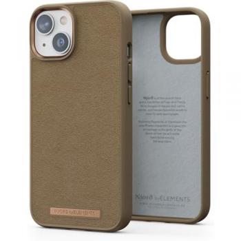 Njord Suede Comfort+ Case for iPhone 14 - Camel