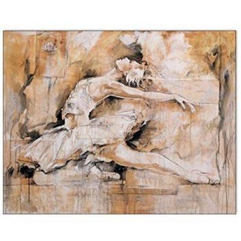 Artopweb Panel Decorativo con Diseño Gottfried Swan Lake, Madera, Multicolor, 35x3x27 cm
