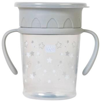 Vaso Antigoteo Amazing Cup Con Asas 360º Gris 270 ml Saro