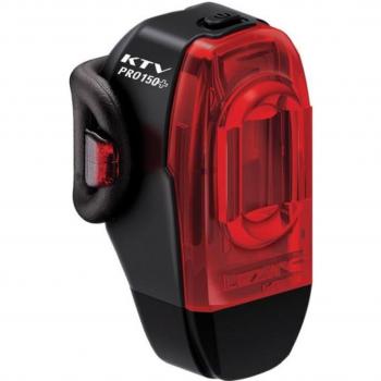 Lezyne Luz Trasera Ktv Drive Pro+ negra, 100 lúmenes, modo de parpadeo y constante, batería recargable USB, diseño compacto y ligero, visibilidad hasta 270 grados