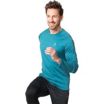 Odlo Essential Thermal Mid Layer Top De Running Hombres - Color Petróleo
