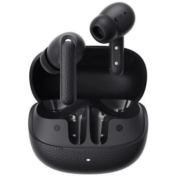 Auriculares QCY HT15 TWS ANC (Negro) - Reducción de ruido 45db, 25h de batería, tecnología adaptativa y estuche de cuero