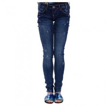 One Teaspoon Blue Cotton Skinny Jeans W26 with Knee Cuts