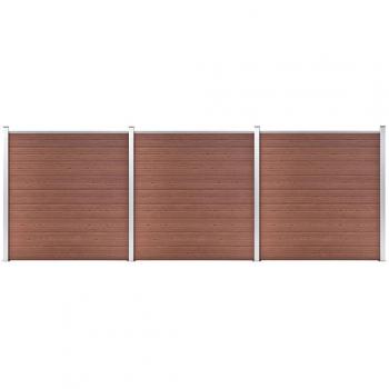 Valla de jardín en WPC 526x186 cm marrón