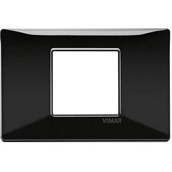 Placa Plana 2 Módulos Negro Vimar 14652.05