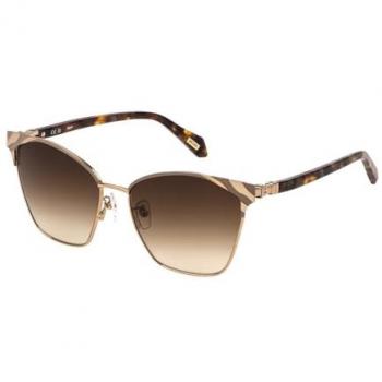 Just Cavalli Women's Sunglasses SJC093 - Shiny Copper Gold with Colored Accents, Brown Gradient / CAT3