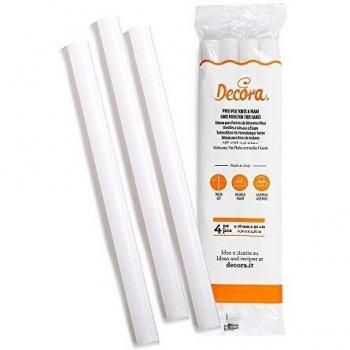 DECORA 9260157 4 ESTECAS DE PLASTICO para TORTAS DE Piso Ø 18 MM x 30 CM