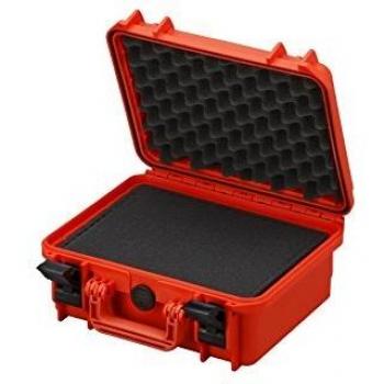 Maletín de transporte MAX300S naranja, estanco, polipropileno, con espuma pre-cortada para talkies-walkies