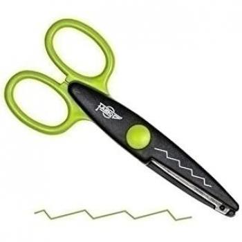 Tijeras dentadas Faibo verde de 13cm - Pack de 10 unidades