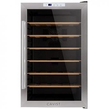 Cavist CAVIST28 Vinoteca 12 Botellas, 70 litros, Ultra Silenciosa, Acero Inoxidable, Plateado