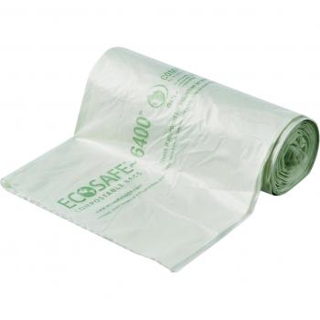 Compostable Trash Bags,13 Gallon,.85mil,24x30,45/BX,Green, Sold as 1 Box
