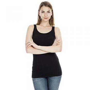 Camiseta de Tirantes Larga Mujer Vero Moda vmmaxi, Ajuste Regular, Color Negro, Talla XXL