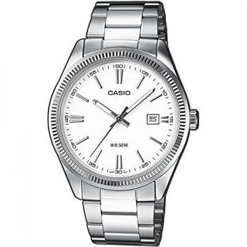 Reloj Casio MTP-1302PD-7A1 Latón correa color: Metálico Dial Blanco Analógico Hombre