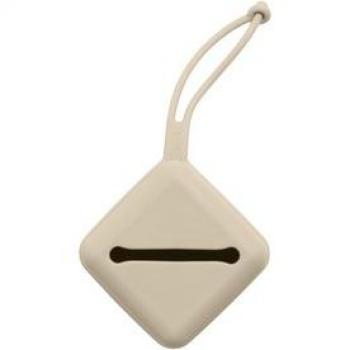 Estuche Portachupetes con Correa 100% Silicona Libre de BPA - Vainilla