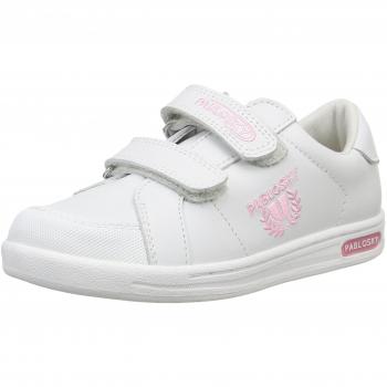 PABLOSKY 900007 - Deportivo velcros  infantiles, color blanco, talla 35