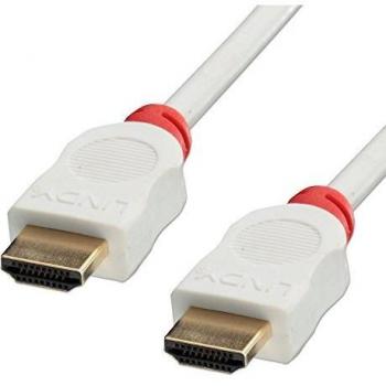 Lindy 41413 Cable HDMI de Alta Velocidad 3m Tipo A Estándar Color Rojo y Blanco