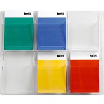 Soporte de pared transparente para documentos A4 con 6 compartimentos (625x766x51mm)