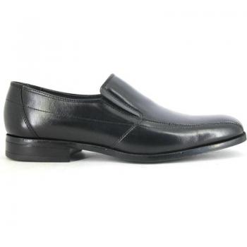 Mocasines de hombre BAERCHI 2632GOMA negro de piel