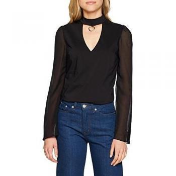 Guess LS Trudy Top Camiseta, Negro