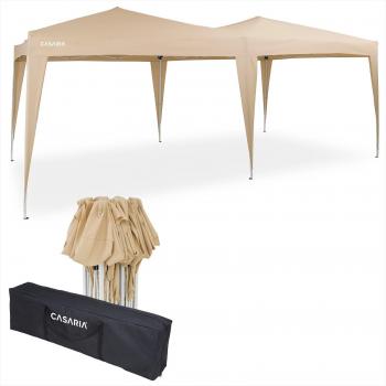 Pabellón Plegable Pop Up Crema 3x6m con Protección UV 50+