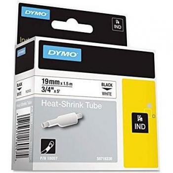 DYMO RhinoPRO Heat Shrink Tubes 19mm Negro sobre Blanco