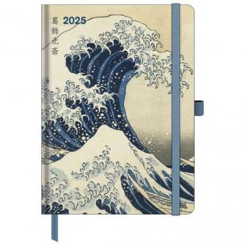 Agenda 2025 Hokusai Art Diary 16x22 cm semana vista teNeues azul multilingüe