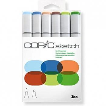 Copic Sketch Marker Set - Earth Essentials - 6 Colors