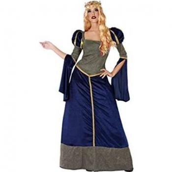 Atosa disfraz dama medieval mujer adulto azul real XL