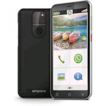 Smartphone Emporia SMART 5 Mini 4G Android 13, 4.95 (12.6 cm), Single SIM, 4 GB RAM, 64 GB almacenamiento, cámara de 13 MP, con botón de emergencia y