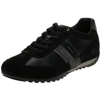 Geox U Wells C Men's Sneakers - Black/Dark Jeans, Size 44