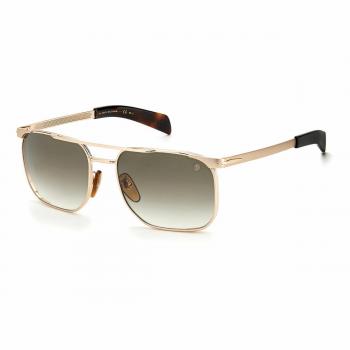 David Beckham Gold/Brown Shaded Sunglasses, Eyewear for Men, Multicolor, Size: 56 MM