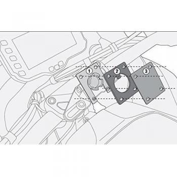 GIVI SGZ39SM Navi Soporte para Garmin Zumo 390Lm E, 590Lm Su Auf Uni-Aluminio S901