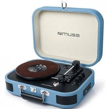 Muse MT-201 BTB Negro, Azul - Tocadiscos