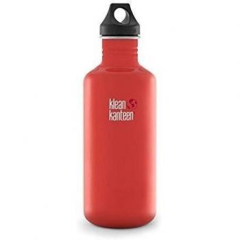 Klean Kanteen Edelstahlflasche Flasche Classic Loop Cap - Frasco, color rojo, talla 1.182 Liter