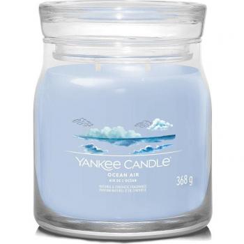 Yankee Candle Signature Ocean Air Medium Jar Candle with Double Wicks, 368 g, Soy Wax Blend Long Burning Candle