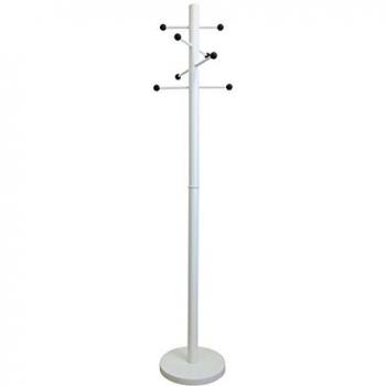 Laroom Perchero, Acero Inoxidable, Blanco, 33.5x39x183 cm