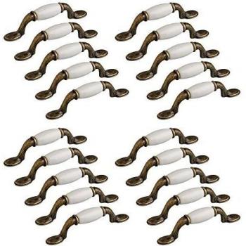 Emuca 9160308 Tirador para Mueble, Bronce, Set de 20 Piezas